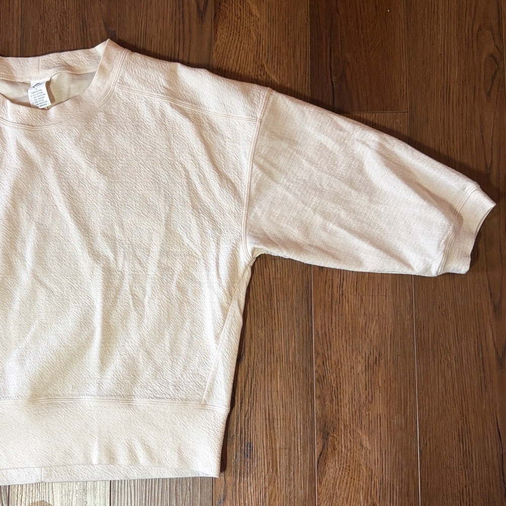 ZYIA Active Cream Cotton Blend Top - Picture 3 of 7